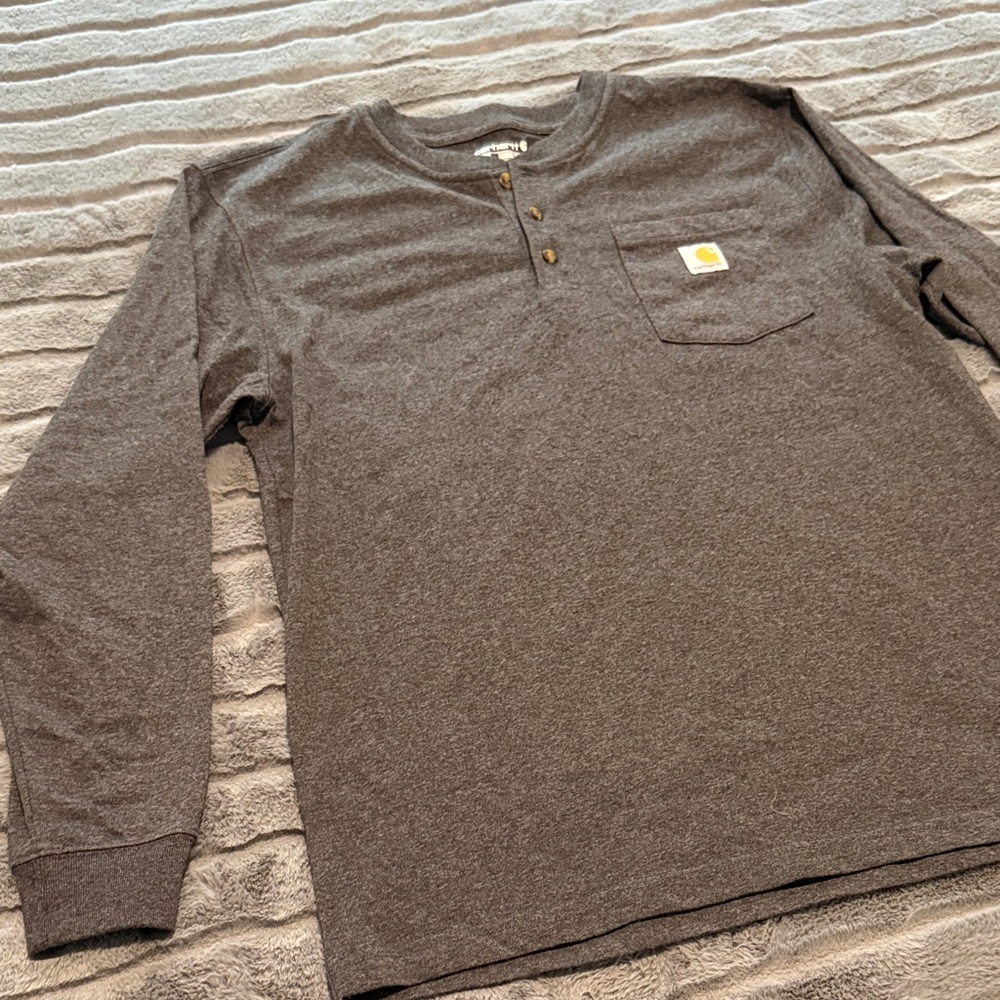 Carhartt grey Long Sleeve Henley Shirt